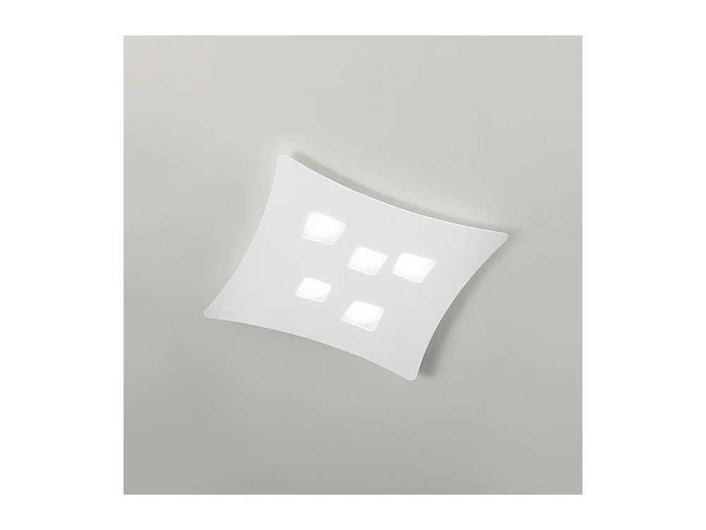 Isotta Deckenleuchte 5x GX53 Weiß – Metall 50x55 cm, modernes Design, max. 5x8W, IP20, ohne Leuchtmittel