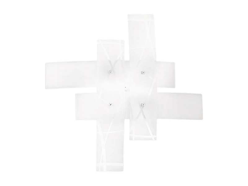 Frida – 2-flammige E27-Wandleuchte aus satiniertem weißem Glas – Chromrahmen, IP20, max. 2 x 70 W, ohne Leuchtmittel, Breite 70 cm