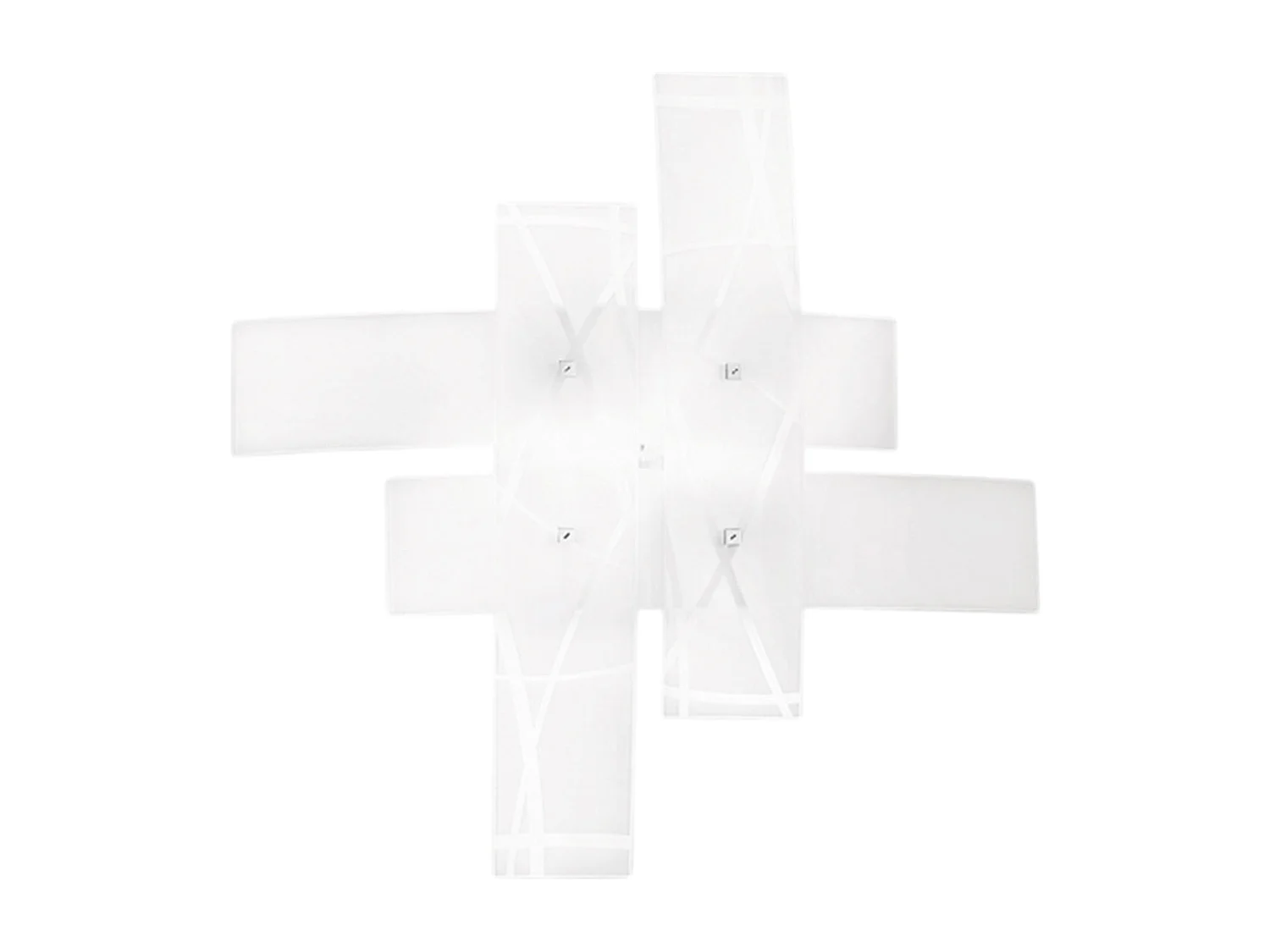 Frida - Applique 2 lumières E27 en verre blanc satiné - Cadre chromé, max 2x70W, ampoules exclues, largeur 70cm