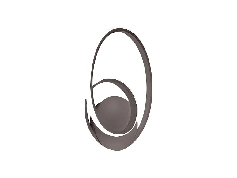 Diva - Applique Titanium 20W lumière chaude 3000K IP20 - Applique LED - LED intégrée 37x29