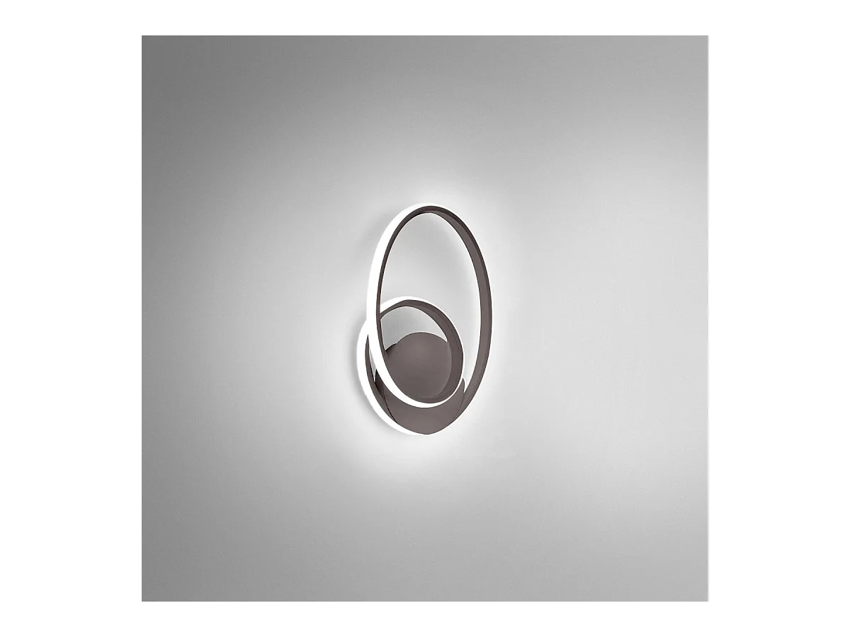 Diva - Applique Titanium 20W lumière chaude 3000K IP20 - Applique LED - LED intégrée 37x29