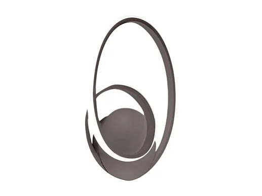 Diva - Applique Titanium 20W lumière chaude 3000K IP20 - Applique LED - LED intégrée 37x29