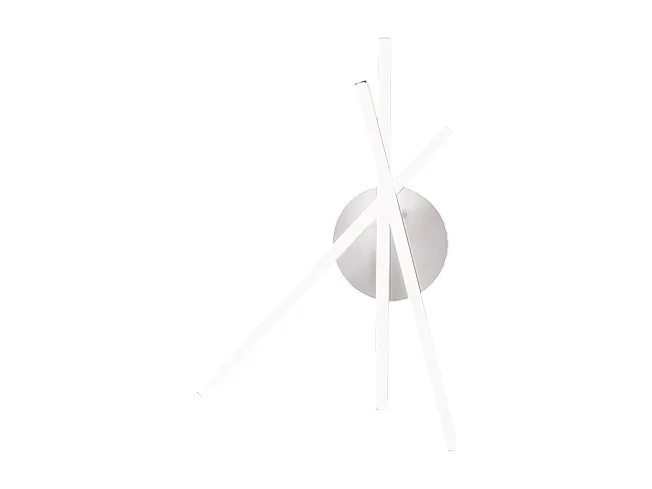 Nowoczesna lampa sufitowa LED Tullia 30W 1700lm ciepłe światło 3000K, satynowe białe aluminium, IP20, kreatywny design ze skrzyżowanymi liniami