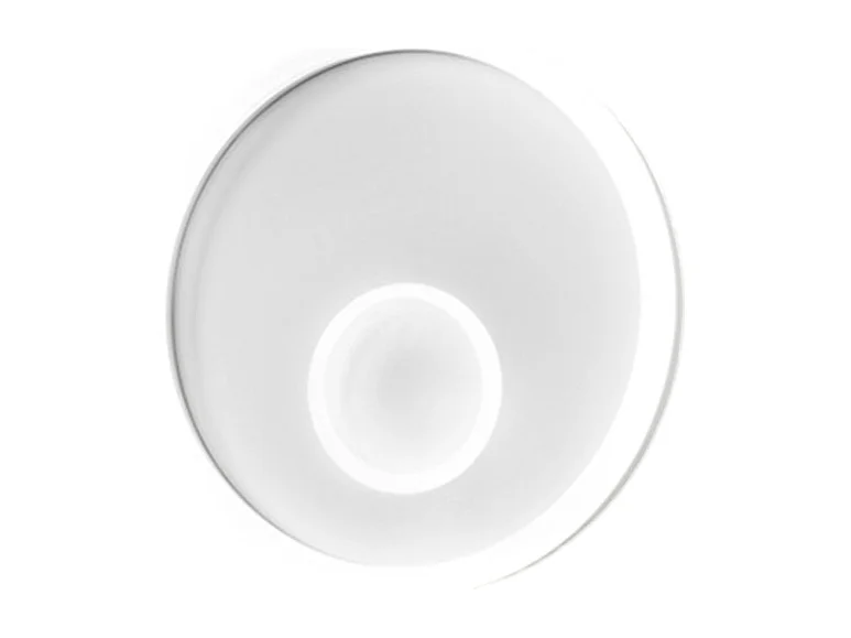 Applique LED Melania 50W blanche, 2260lm, lumière naturelle 4000K, aluminium et méthacrylate satiné, d.50cm