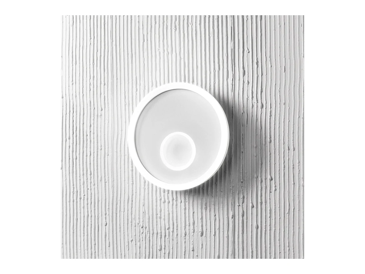 Applique LED Melania 50W blanche, 2260lm, lumière naturelle 4000K, aluminium et méthacrylate satiné, d.50cm