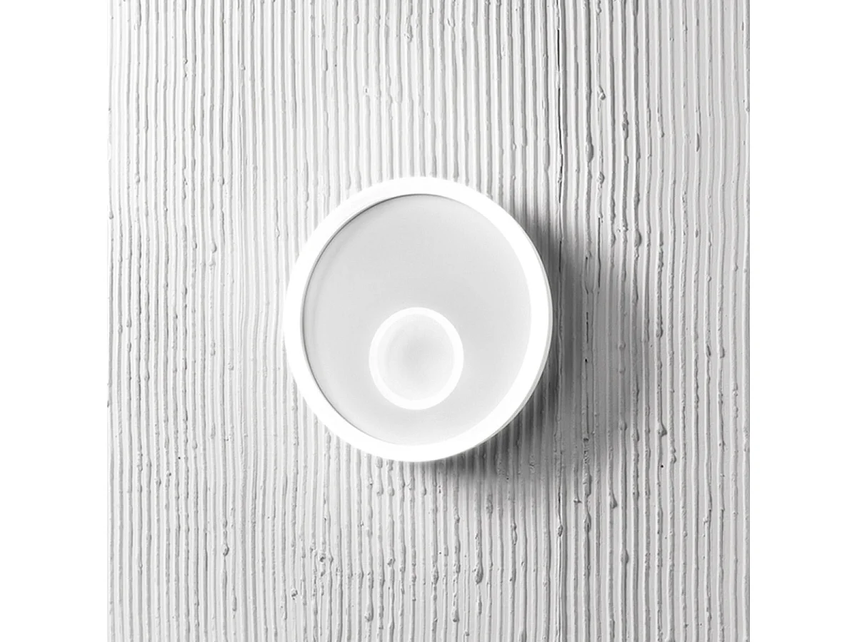 Applique LED Melania 50W blanche, 2260lm, lumière naturelle 4000K, aluminium et méthacrylate satiné, d.50cm