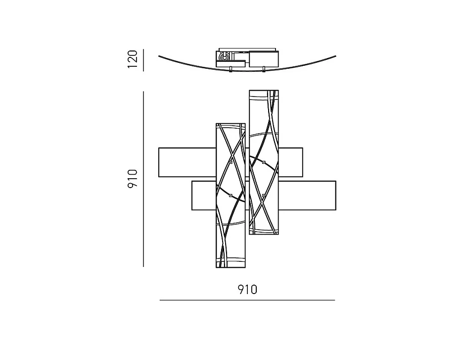Frida – 4-flammige E27-Wandleuchte aus satiniertem weißem Glas – Chromrahmen, IP20, max. 4 x 52 W, ohne Leuchtmittel, Breite 91 cm