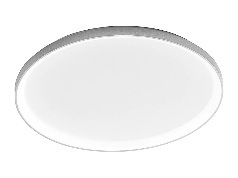 Krizia – Plafonnier LED 60W dimmable, 5300lm, 3000K, diffuseur opale, aluminium blanc satiné, Ø60 cm, style moderne, IP20
