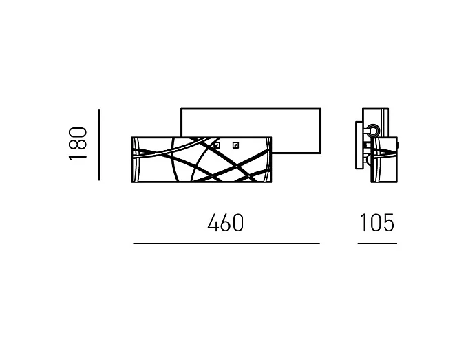 Frida - Aplique E14 de 2 luzes em vidro acetinado branco - Moldura cromada, design elegante, IP20, máx. 2x42W, lâmpadas excluídas, largura 46cm