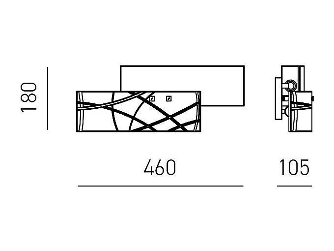 Frida - Applique 2 lumières E14 en verre satiné blanc - Cadre chromé, design élégant, max 2x42W, ampoules exclues, largeur 46cm