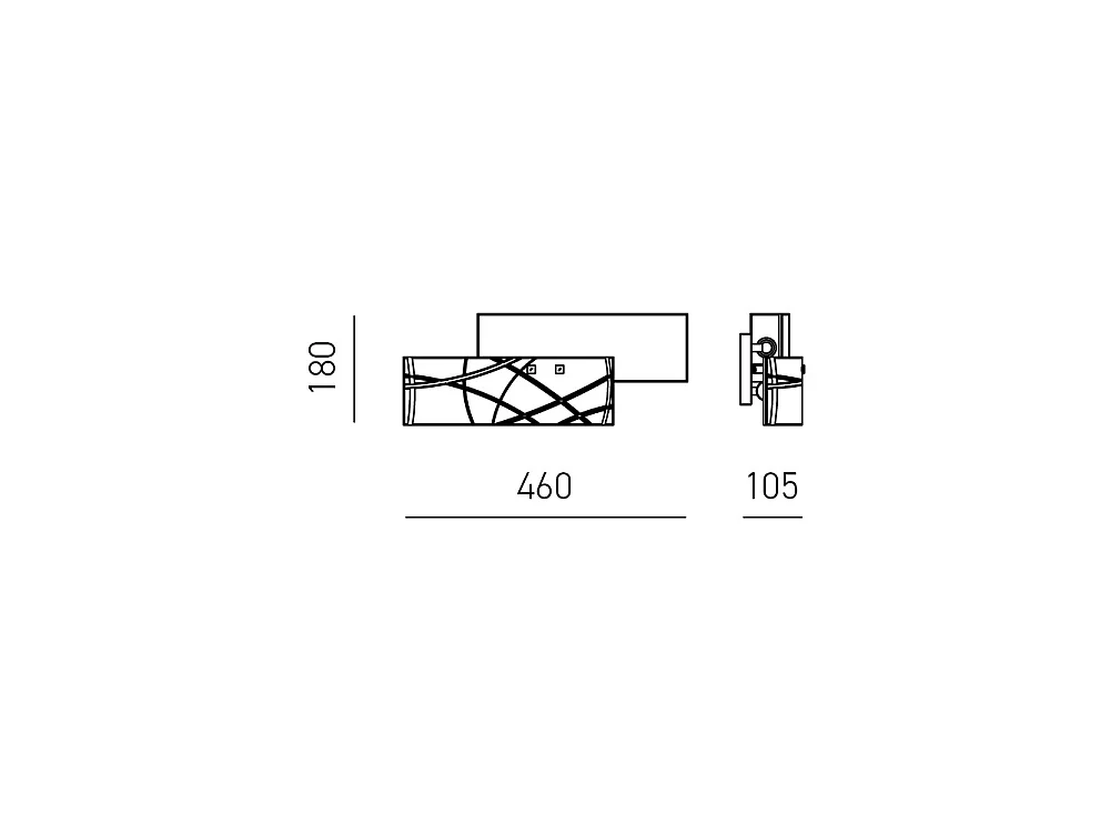 Frida - Applique 2 lumières E14 en verre satiné blanc - Cadre chromé, design élégant, max 2x42W, ampoules exclues, largeur 46cm