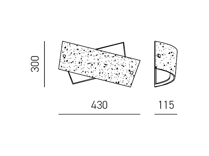 Camilla - Plafonnier argenté 3XE14 max 3X28W IP20 - Applique moderne avec diffuseur en verre argenté et cadre blanc 43x30cm