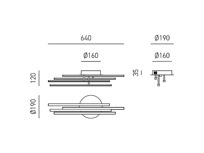 Plafonnier LED moderne Tullia 40W 2200lm lumière naturelle 4000K, géométrique blanc, aluminium et silicone, LED intégrée