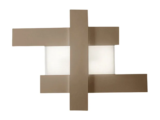 Aplique LED de diseño moderno 30W gris tórtola - Estructura geométrica de acero, luz cálida 3000K, 2620lm, ancho 65,5 cm, IP20