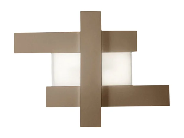 LED-Wandleuchte im modernen Design, 30 W, taubengrau - Geometrische Stahlstruktur, 3000 K warmes Licht, 2620 lm, Breite 65,5 cm, IP20