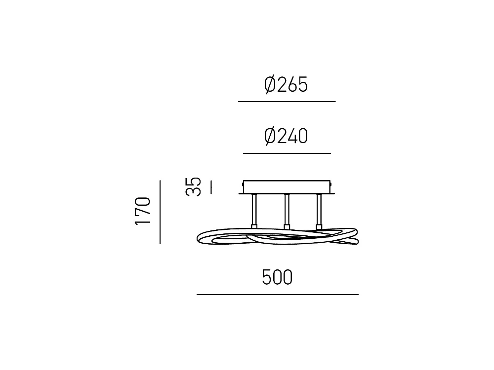 Yara 30W modern LED ceiling light, dimmable, 3000K warm light, white aluminum ring design, 50x17cm, 1300lm, integrated LED IP20