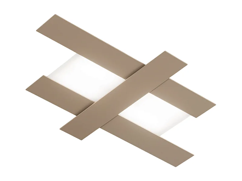 Nowoczesny design LED kinkiet 40W gołębia szarość - Geometryczna konstrukcja stalowa, ciepłe światło 3000K, 2620lm, szerokość 84 cm, IP20