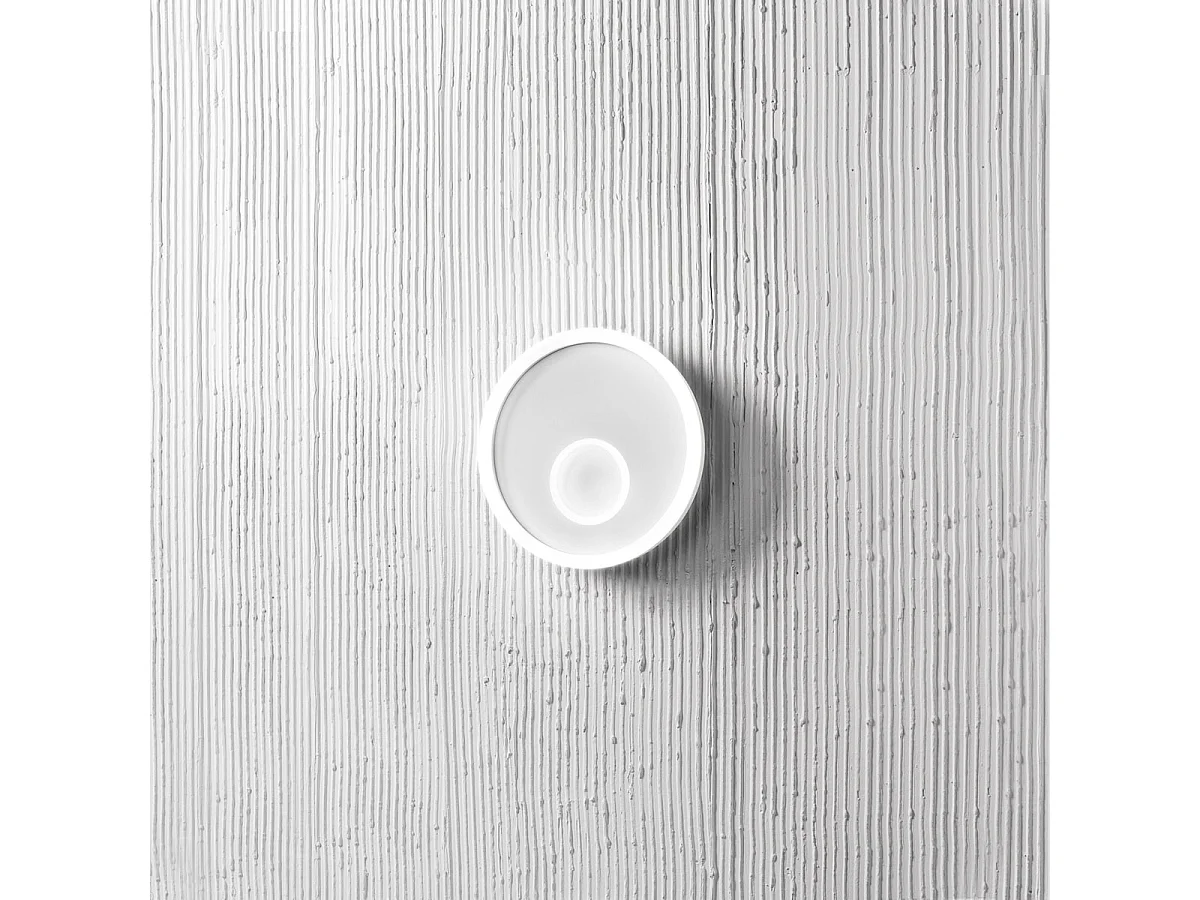 Applique LED Melania 30W blanche, 1300lm, lumière chaude 3000K, aluminium et méthacrylate satiné, d.30cm