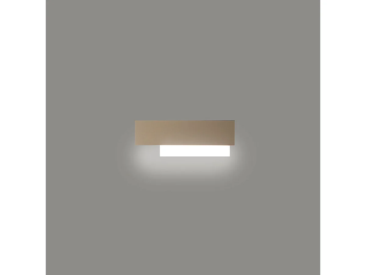 Doha - Moderne 15W LED væglampe - Hvid og duegrå aluminium, 3000K varmt lys, 1270 lm, dobbeltsidet satin diffuser, IP20, l.40x13,5 cm