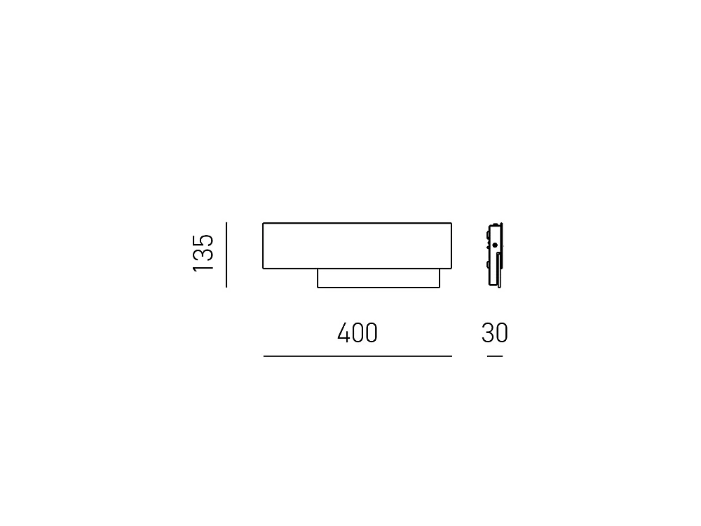 Doha – Applique LED 15W, aluminium blanc et tourterelle, 3000K, 1270lm, bi-satin, design moderne, 40x13,5cm, IP20