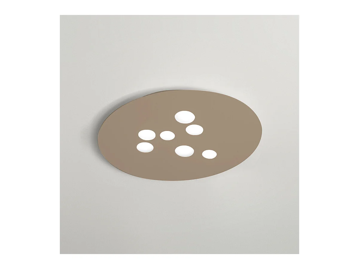 Deckenleuchte Luna Taubengrau Ø72,5x60 cm – 7xGX53 max. 8W, IP20, modernes Design, Leuchtmittel nicht inkl.