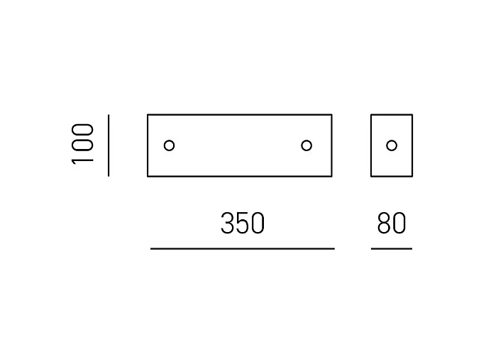 Michela grande applique 35x10cm blanc brillant 2XE14, verre bombé et base chromée, max 2x28W, applique élégante