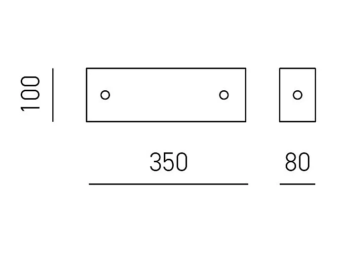 Michela grande applique 35x10cm blanc brillant 2XE14, verre bombé et base chromée, max 2x28W, applique élégante