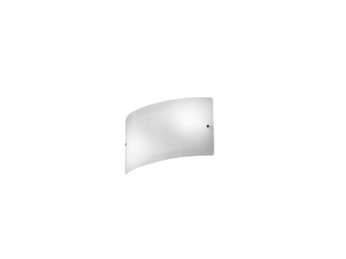 Michela grande applique 35x10cm blanc brillant 2XE14, verre bombé et base chromée, max 2x28W, applique élégante