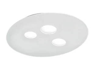 Plafonnier Luna en métal blanc 47,5x40cm, 3 lumières GX53 max 3x8W, design rond moderne, ampoules non fournies