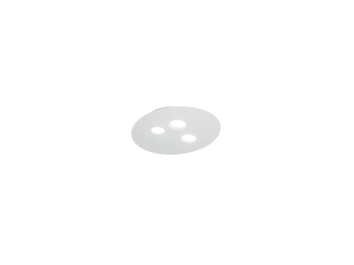 Luna loftlampe i hvidmetal 47,5x40cm, 3 GX53 lys maks. 3x8W, IP20, moderne rundt design, pærer medfølger ikke