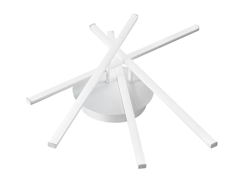 Plafonnier LED moderne Tullia 30W 1700lm lumière naturelle 4000K, géométrique blanc, aluminium et silicone, LED intégrée