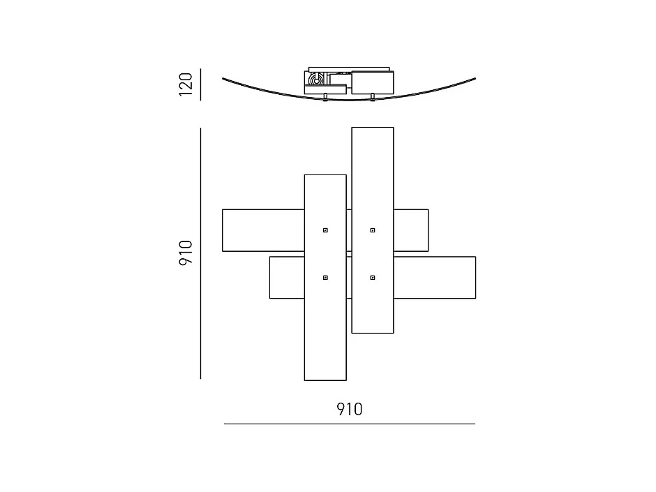 Grand plafonnier Lara verre blanc, détails argent, 91x91cm, 4xE27 max 52W, style moderne, ampoules non incluses, IP20