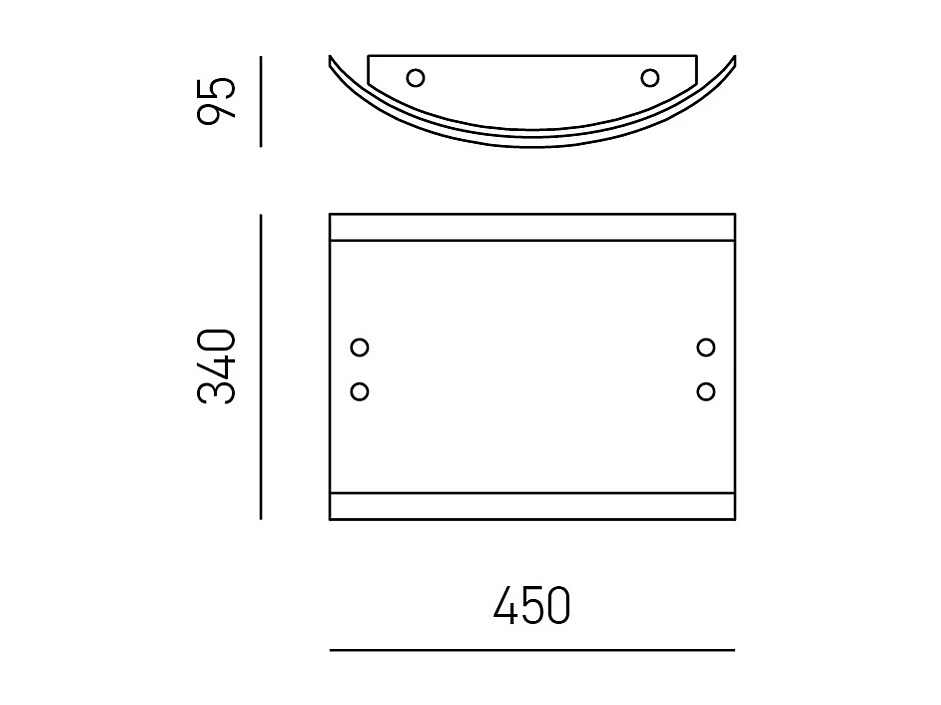 Plafonnier Lecce verre satiné blanc 45x34cm, 2xE27 max 52W, structure métal chromé, IP20, design simple, ampoules exclues