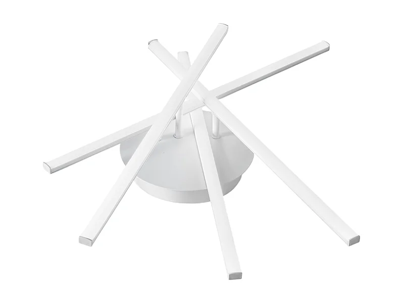 Moderne LED-Deckenleuchte Tullia 40W 2200lm warmes Licht 3000K, Sterndesign, satiniertes weißes Aluminium, IP20, integrierte LED