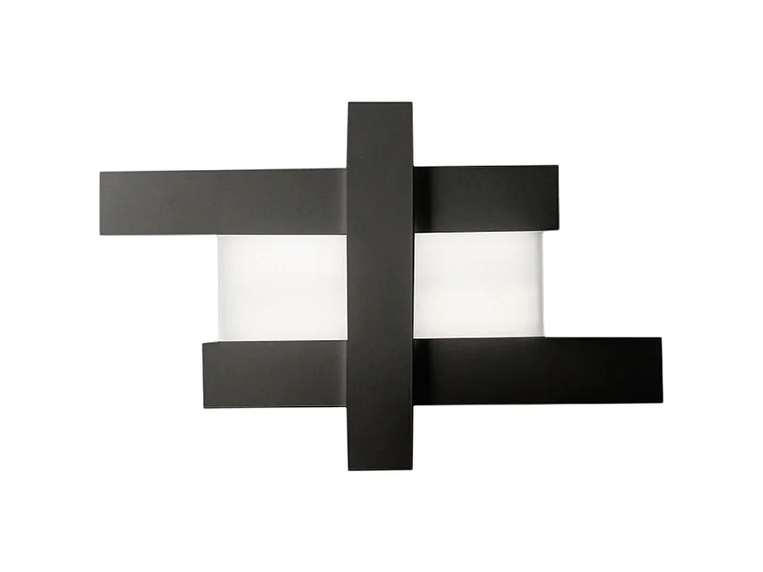 LED-Wandleuchte im modernen Design, 40 W, Schwarz – Geometrische Stahlstruktur, 3000 K warmes Licht, 2620 lm, Breite 84 cm, IP20