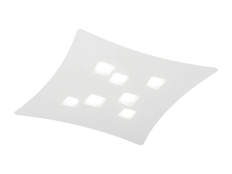 Isotta Deckenleuchte 7x GX53 Weiß - Metall 62x69 cm, modernes Design, max. 7x8W, IP20, ohne Leuchtmittel