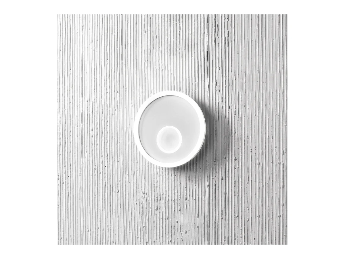 Applique LED Melania 40W blanche, 1700lm, lumière chaude 3000K, aluminium et méthacrylate satiné, d.40cm