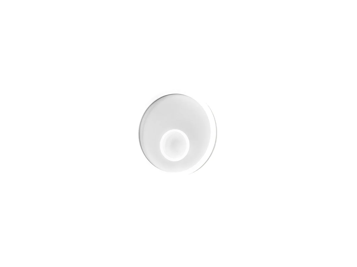 Applique LED Melania 40W blanche, 1700lm, lumière chaude 3000K, aluminium et méthacrylate satiné, d.40cm