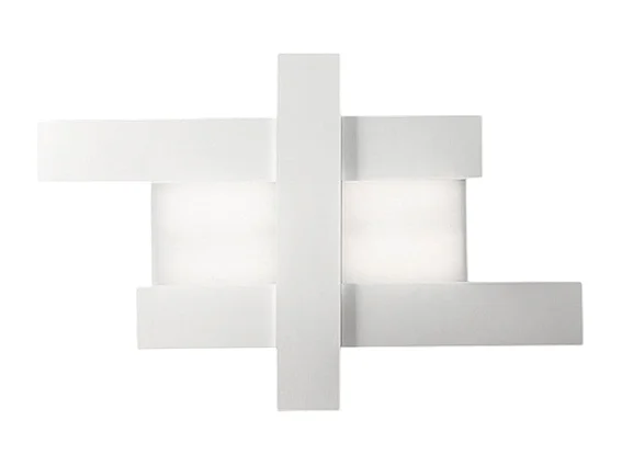 Moderne Design-LED-Wandleuchte 40 W weiß - geometrische Stahlstruktur, 3000 K warmes Licht, 2620 lm, Breite 84 cm, IP20