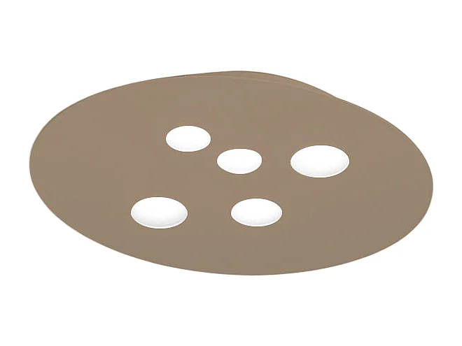 Deckenleuchte Luna Taubengrau Ø60x50 cm – 5xGX53 max. 8W, IP20, modernes Design, Leuchtmittel nicht inkl.