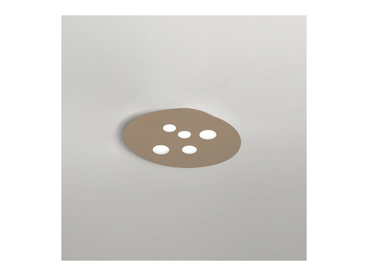 Deckenleuchte Luna Taubengrau Ø60x50 cm – 5xGX53 max. 8W, IP20, modernes Design, Leuchtmittel nicht inkl.