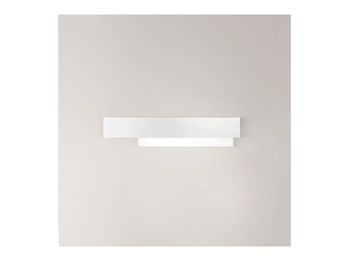 Doha - Applique LED moderne 25W - Aluminium blanc, lumière chaude 3000K, 2110lm, design linéaire, pour intérieur, l.70x15cm