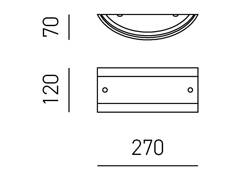 Applique Lecce verre satiné blanc 27x12cm, 1xE27 max 42W, structure métal chromé, IP20, ampoule non incluse, design sobre