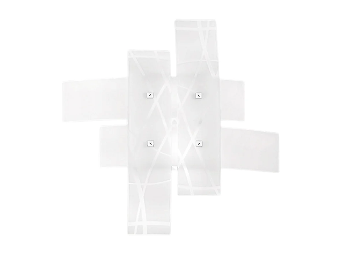 Frida - Applique 2 lumières E27 en verre blanc satiné - Cadre chromé, max 2x52W, ampoules exclues, largeur 50cm