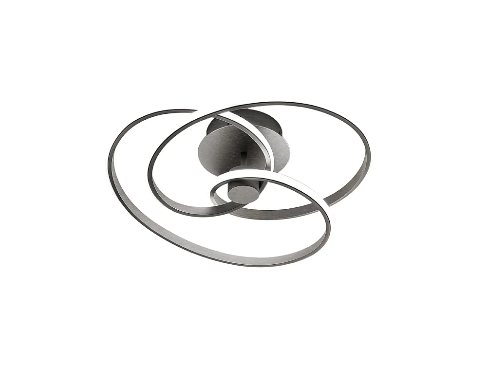 Diva - Moderne design LED loftlampe 40W dæmpbar - Titanium aluminium, varmt lys 3000K, 2500lm, silikonediffusor