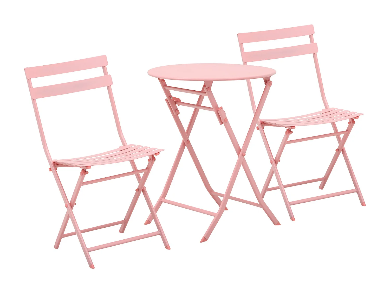 Conjunto de Jardim Lugano - 2 Cadeiras e 1 Mesa em Vime Sintético Castanho para Varandas e Jardins