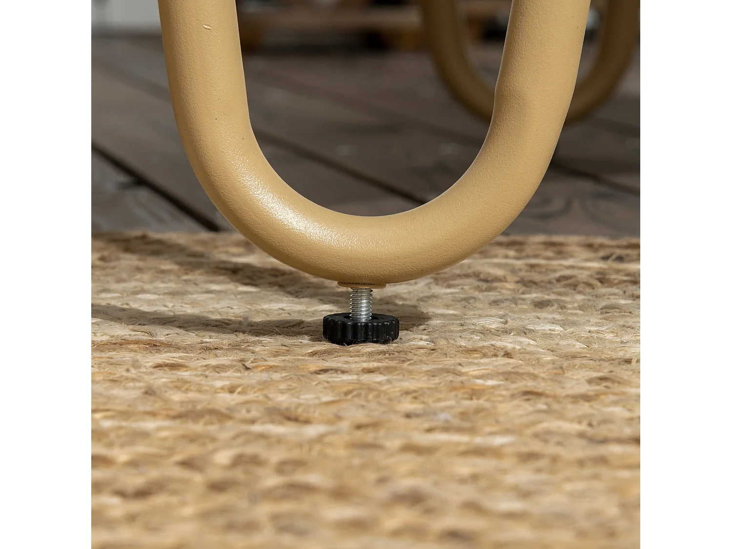 Conjunto de jardín Bango Outsunny 3 sillones + 1 mesa gris/natural