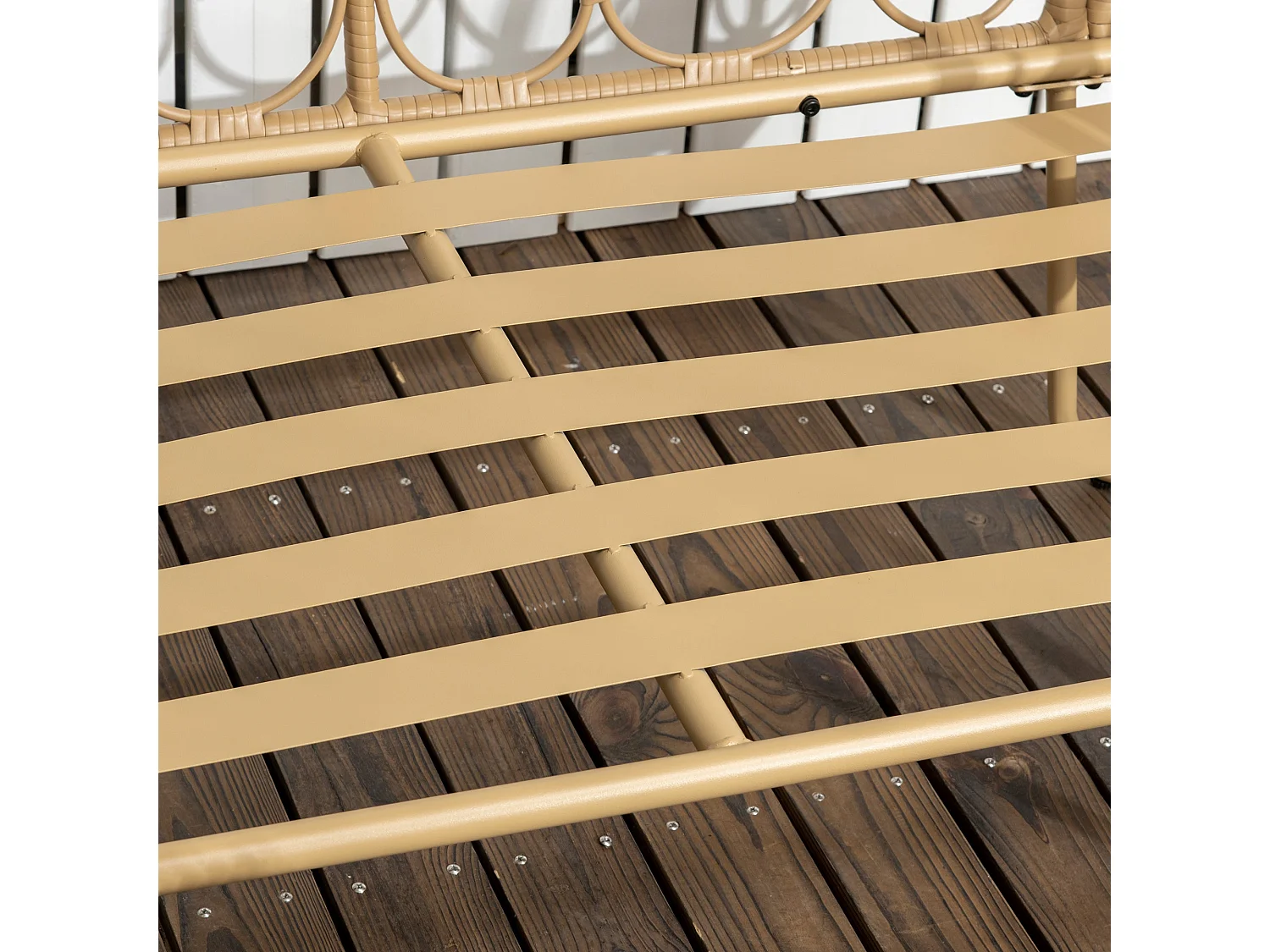 Conjunto de jardín Bango Outsunny 3 sillones + 1 mesa gris/natural