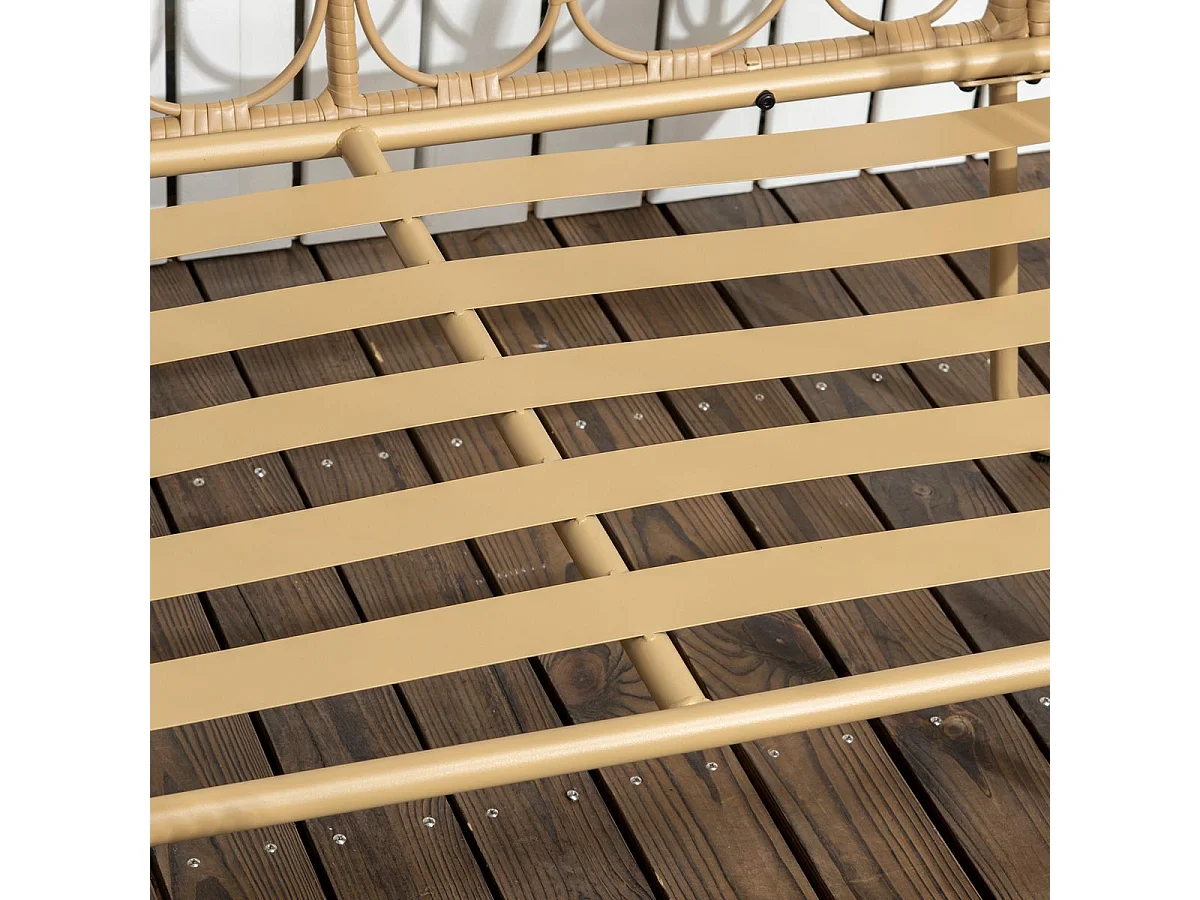 Conjunto de jardín Bango Outsunny 3 sillones + 1 mesa gris/natural