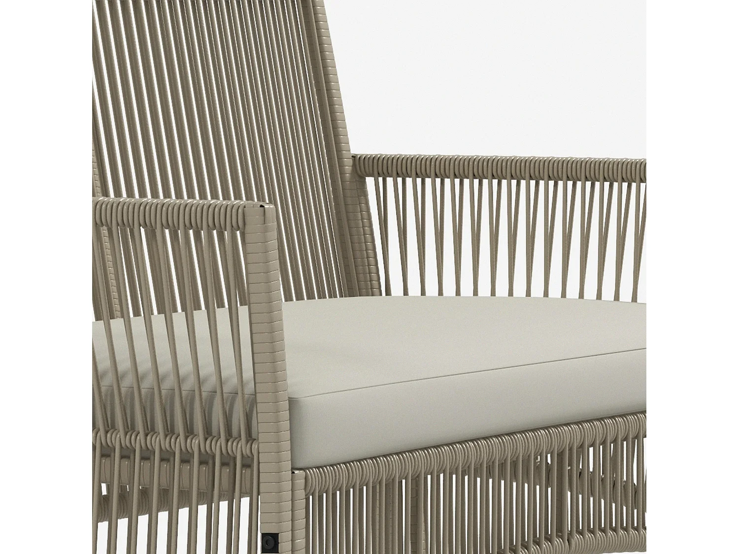 Conjunto de Móveis de Jardim em Vime PE – 4 Peças Elegantes para Exterior